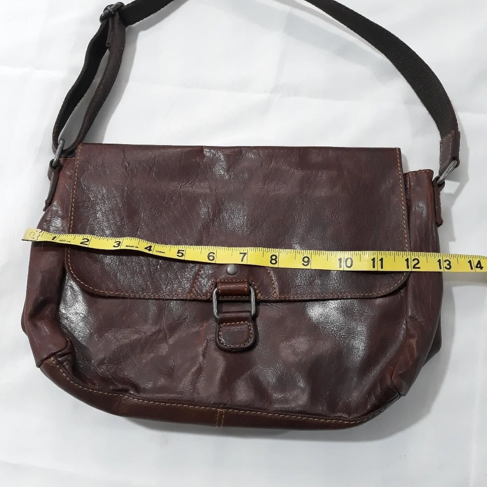 Jack Georges Vintage Genuine Leather Classic Brown Messenger/Crossbody Bag